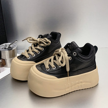 【梵芙娜】欧货大头系带面包休闲鞋板鞋厚底松糕小个子运动鞋女鞋