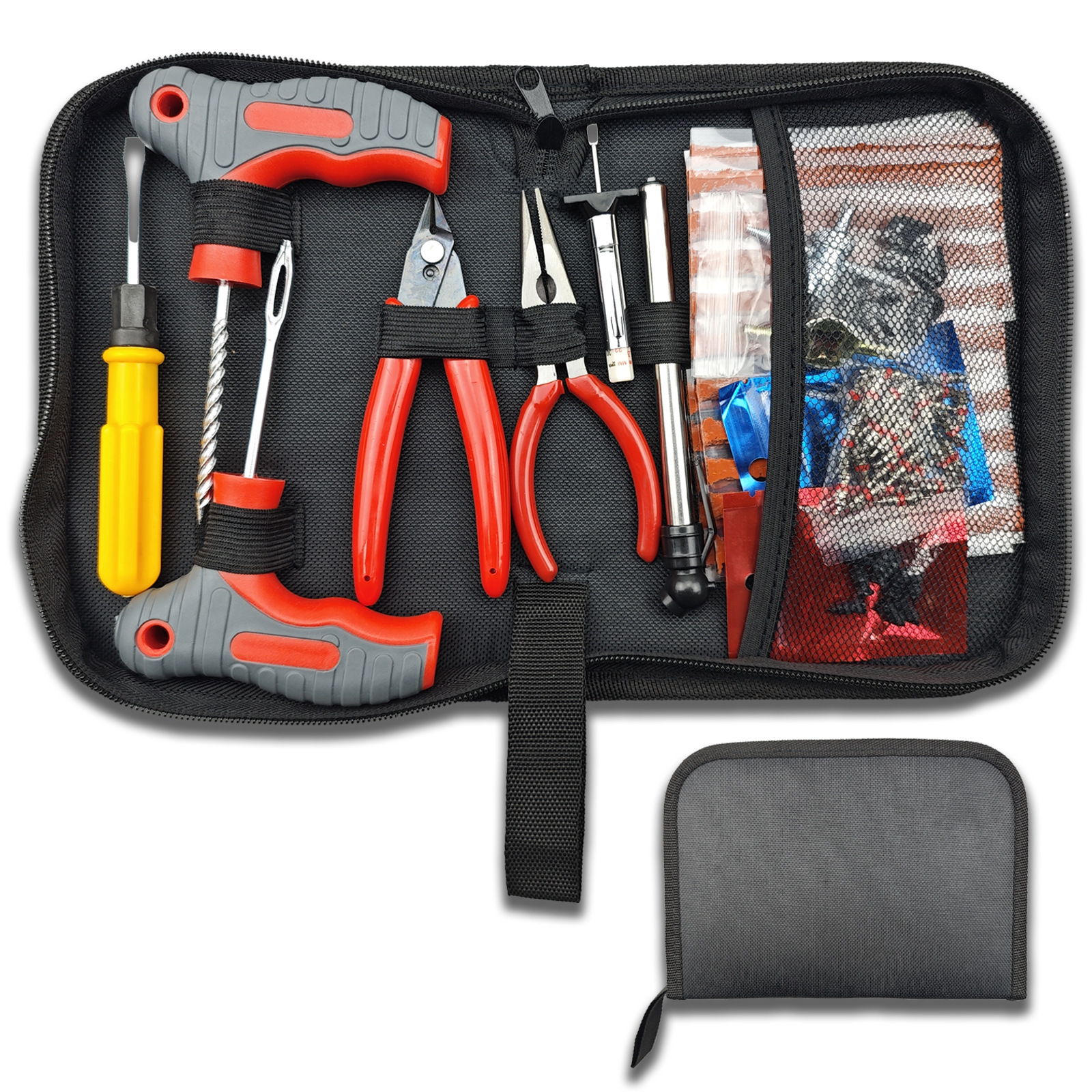 96-Piece Car and Motorcycle Battery Car Vacuum Tire Car Tire Repair Tool Box, Emergency Repair in One Box