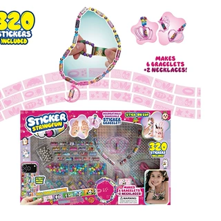 跨境热销STICKI ROLL撕拉贴纸串珠320大套装DIY手工女孩玩具