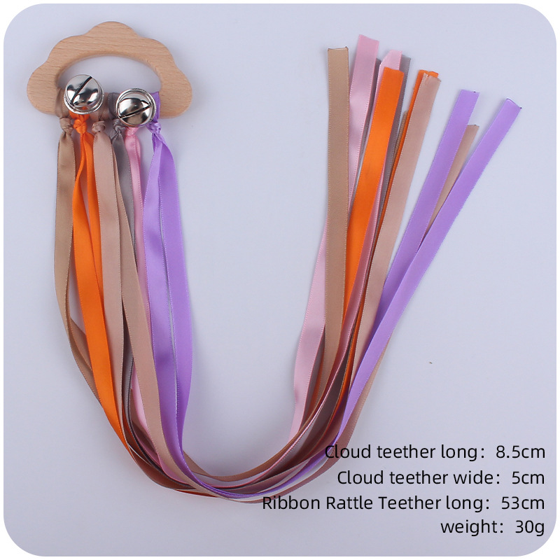 Nuevos suministros para bebés nube Beech teether bebé creativo Beech molar teether cinta sonajero juguete