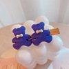 Blue brand cartoon hairgrip, hairpins, wide color palette, flowered, with little bears