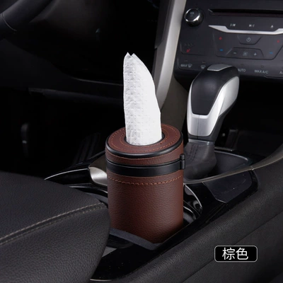 Car Tissue Box Armrest Box Car tissue box/set - broken-window-tissue-cartridge-brown