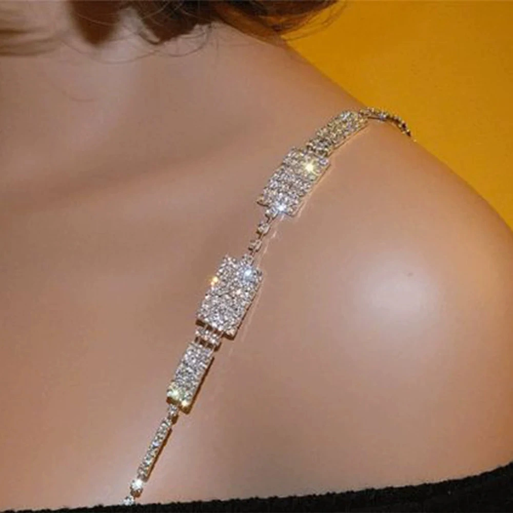 Европейская и американская популярная свадебная цепочка на плечо со стразами, аксессуары для вечернего платья, модная сексуальная цепочка для тела, женская цепочка на плечо