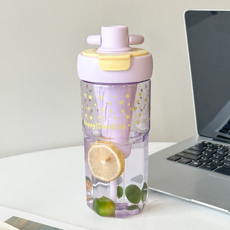 Botella de agua de oficina para estudiantes, plástico resistente al calor