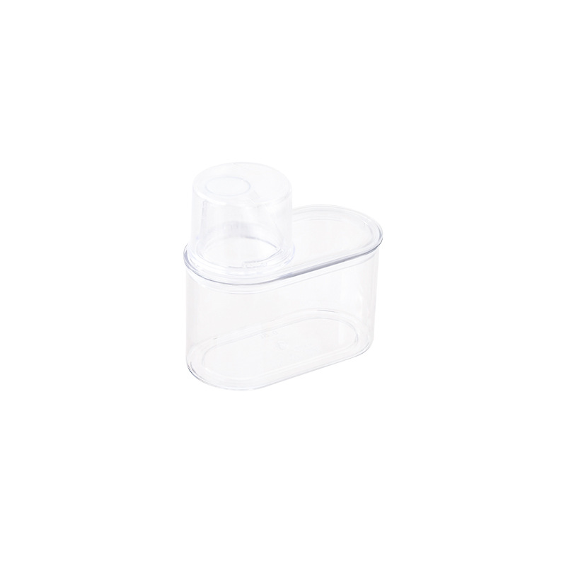 Tarro sellado de alimentos cuadrado, caja de almacenamiento de granos integrales, olla de almacenamiento de bocadillos de nueces de cocina doméstica, olla de plástico