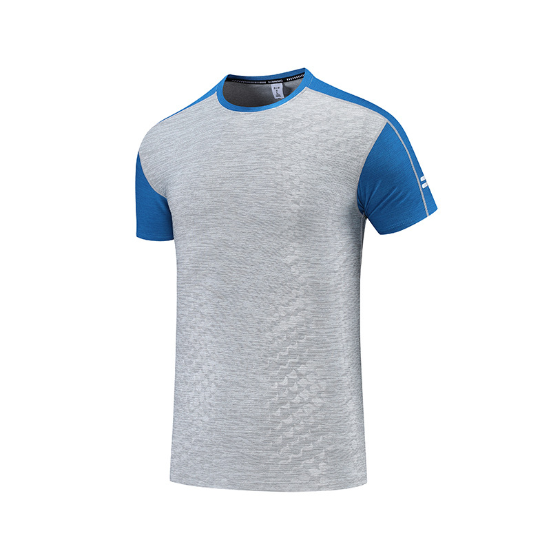 2022 de verano de moda transfronteriza impreso ropa de secado rápido de los hombres ligero transpirable más tamaño corriendo fitness cuello redondo Camiseta B
