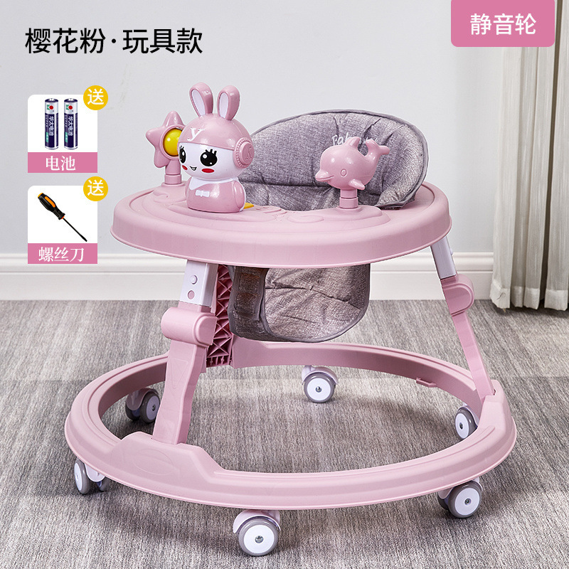616 핑크 6~18개월 아기용 - 무음 휠 + 음악 장난감