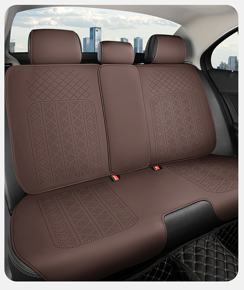 2026 New Model All-Season Universal Cowhide Texture Saddle Pad Multi-Piece Set, Wear-Resistant and Breathable Car Interior Seat Cushion