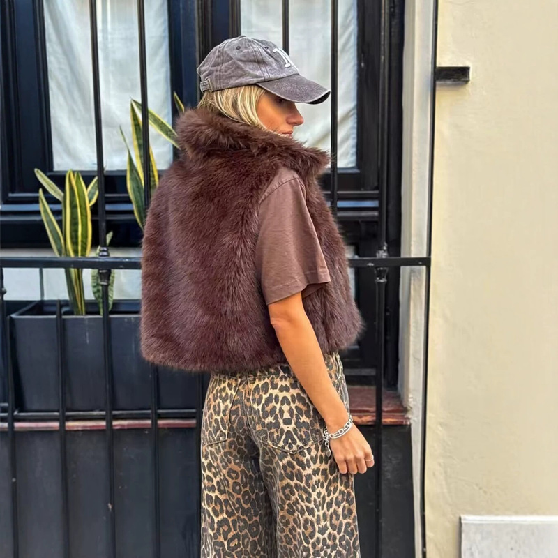 Fashion Faux Fur Vest Waistcoat Street Fashion Vest Faux Fur Top Fashion Faux Fur Vest Waistcoat Street Fashion Vest Faux Fur Top