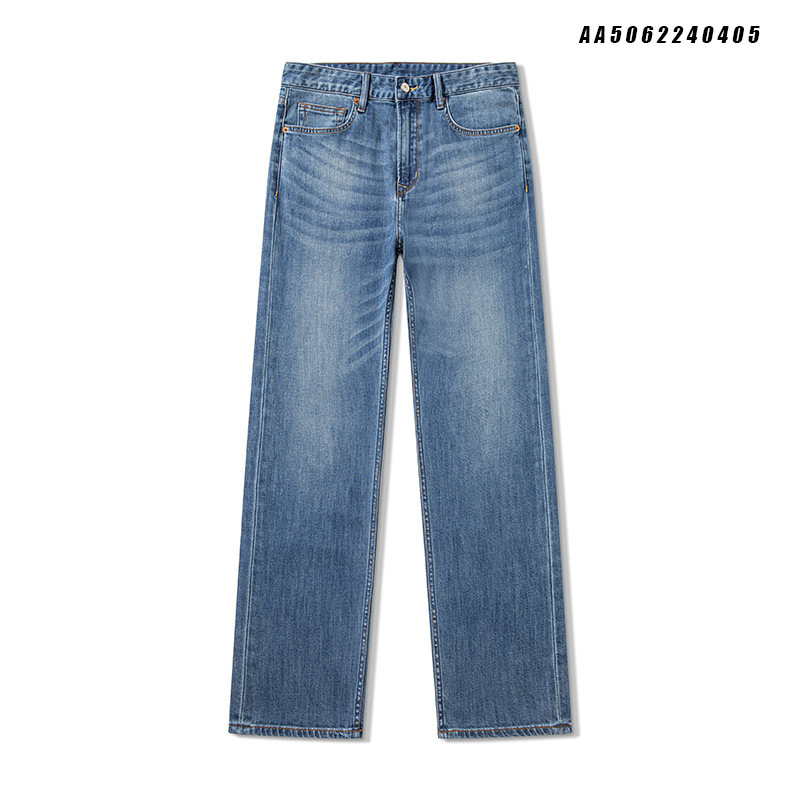 2025 New Autum Loose Straight Medium Elastic Soft Casual Business Middle-Aged High-Quality Washed Jeans for Men