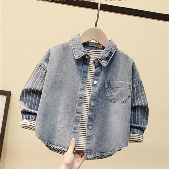 Spring denim shirt for boys