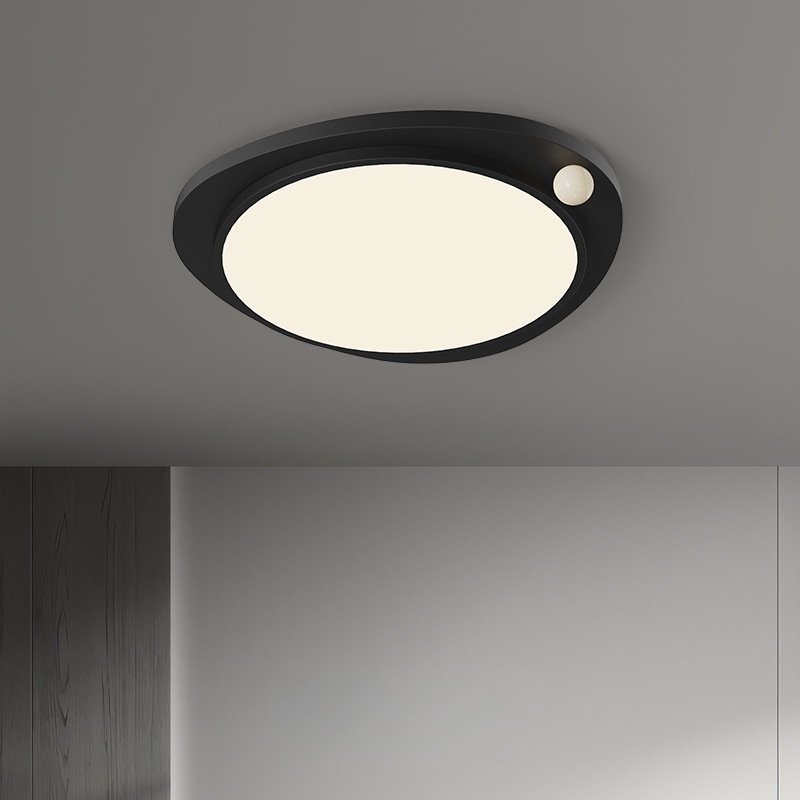 Lámpara de techo minimalista de estilo italiano, luz principal de la sala de estar, luz de la habitación del dormitorio principal de la atmósfera negra, creativa simple y creativa creativa