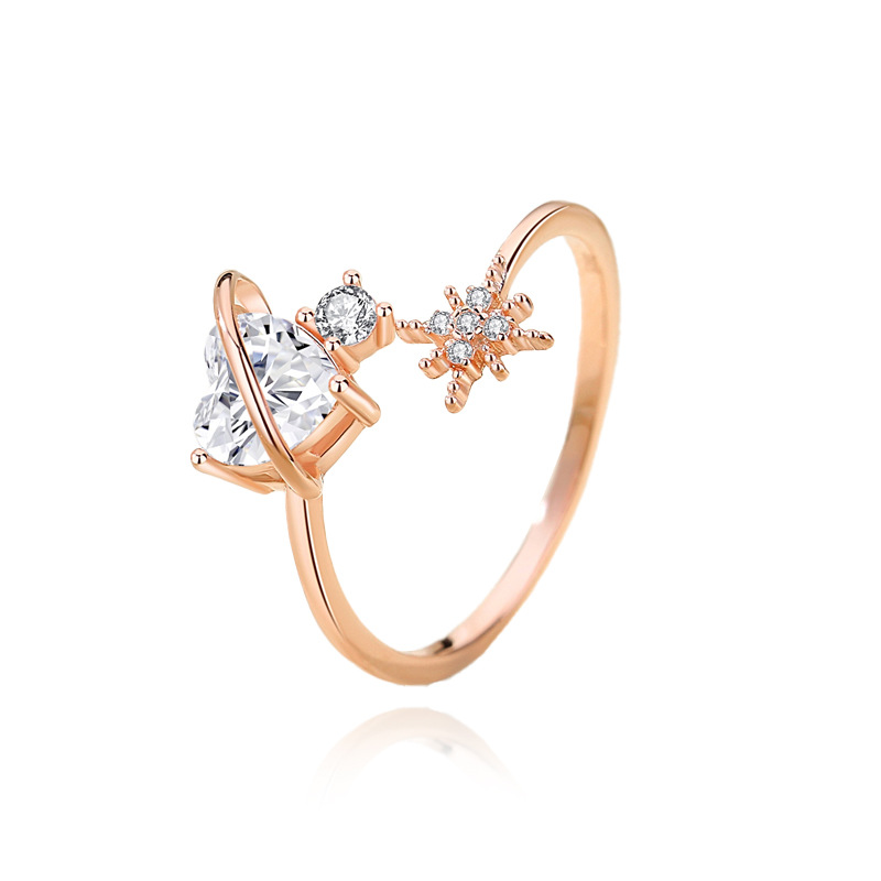 Anillo de plata de ley 925 se refiere al anillo del planeta del amor, sensación femenina de alto nivel, lujo ligero, chica de todo fósforo, nicho, sentido avanzado