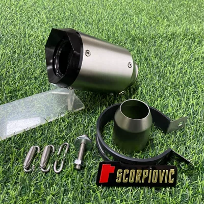 Motorcycle exhaust pipe: 250RR NINJA400 R3 tornado - ar-titanium-color-octagonal-tip-51mm