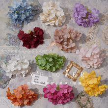 27片绣球花头仿真花diy手工花环头饰发饰花艺婚庆服装饰假花批发