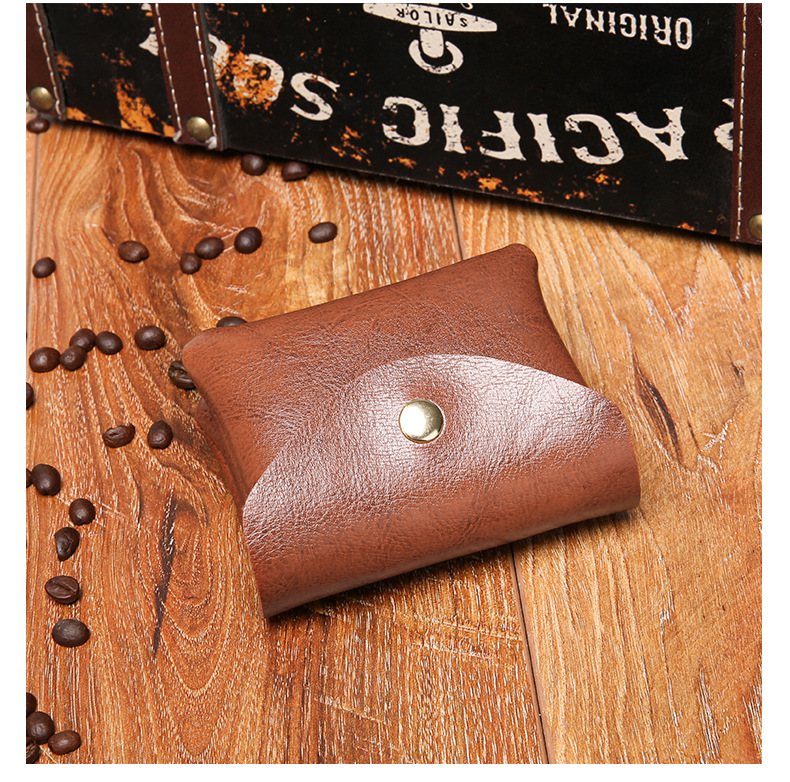 Unisex Solid Color Pu Leather Flip Cover Coin Purses display picture 1