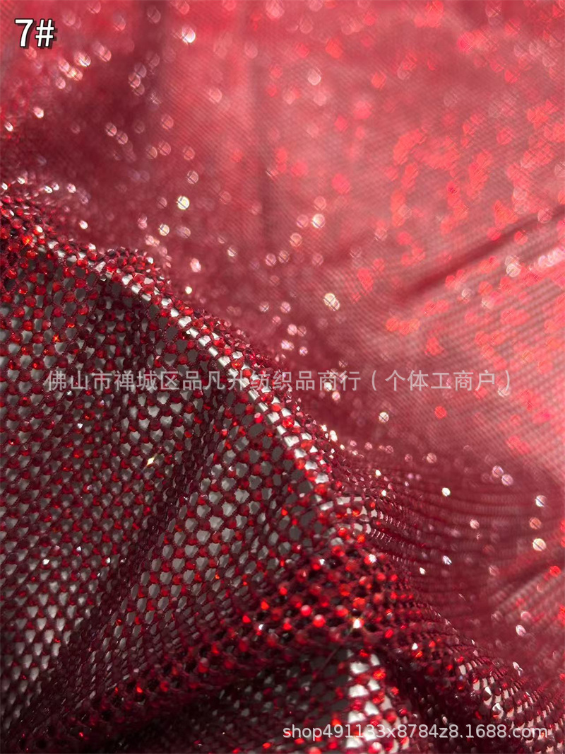 Fabricantes de tela de diamante caliente de alta densidad de 6 imitación de diamante australiano moda cena espectáculo de fiesta vestido de tela