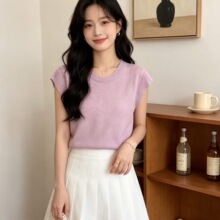 2026���ļ��¿���Ƹ�ʱ��Բ�촿ɫ΢͸��֯С������ͷ����