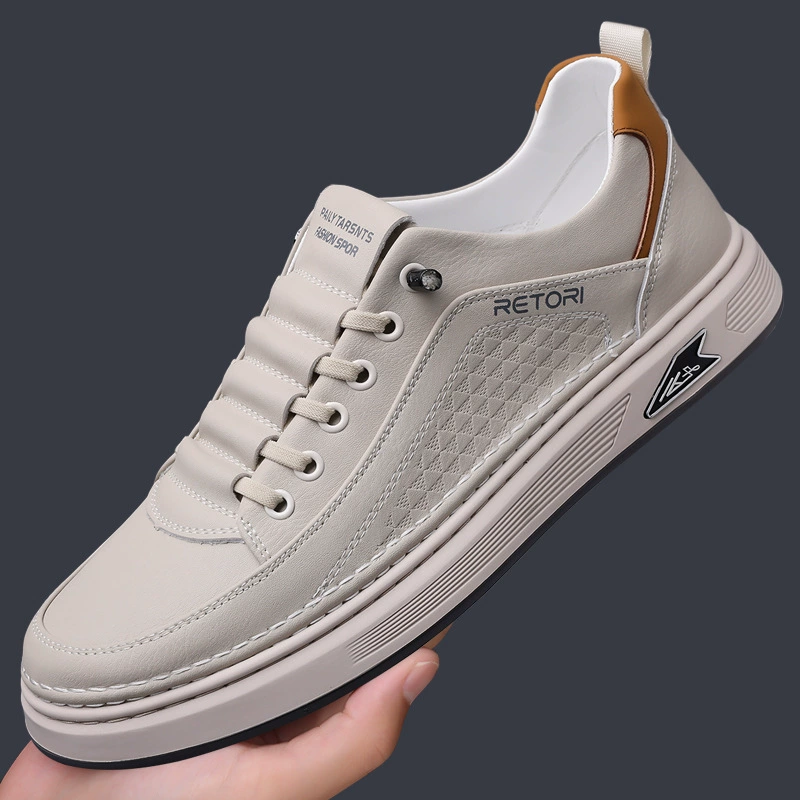 Маленькие белые туфли новые мужские деловые повседневные кожаные туфли ручной работы