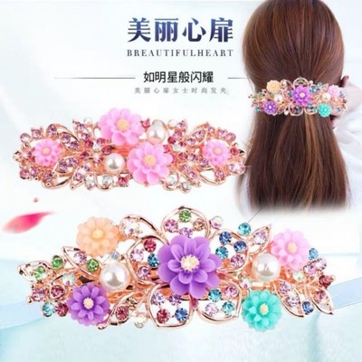 Large new pattern originality Flower Hairpin Sweet fashion Ponytail clip Hairdressing