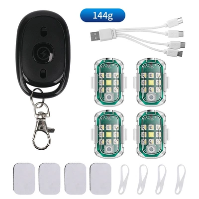 of motorcycles, electric vehicles, led: Tail light - 3-button-remote-control-4-lights-and-1-remote-control