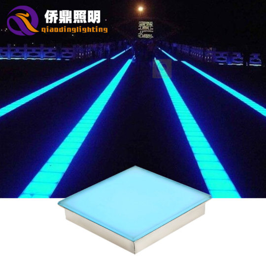 LED floor tile lamp outdoor waterproof linear arc strip lamp embedded floor lamp gravity induction Square