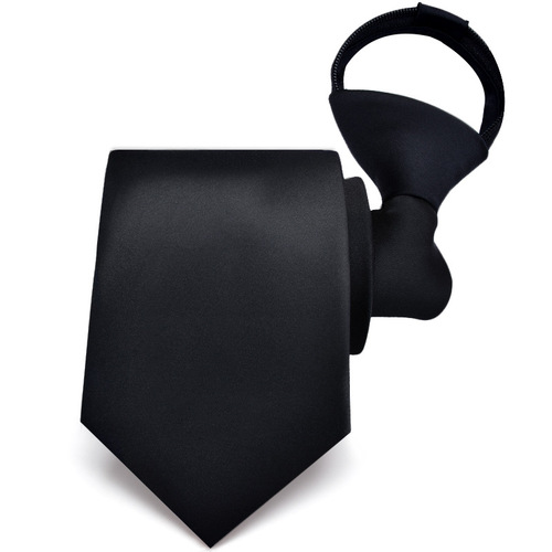 Zipper tie 6CM Korean style narrow tie 1200 stitches high density fabric men's groom wedding lazy easy pull