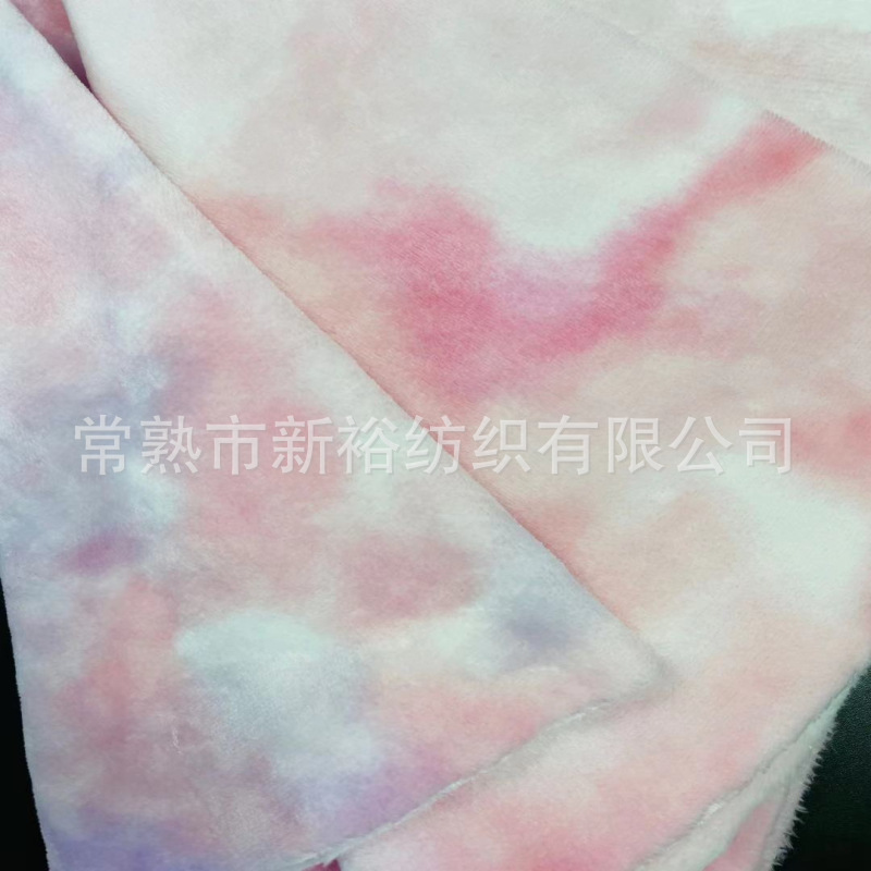 2021常熟新款双面法兰绒印花系列扎染法兰绒印花家纺服装面料