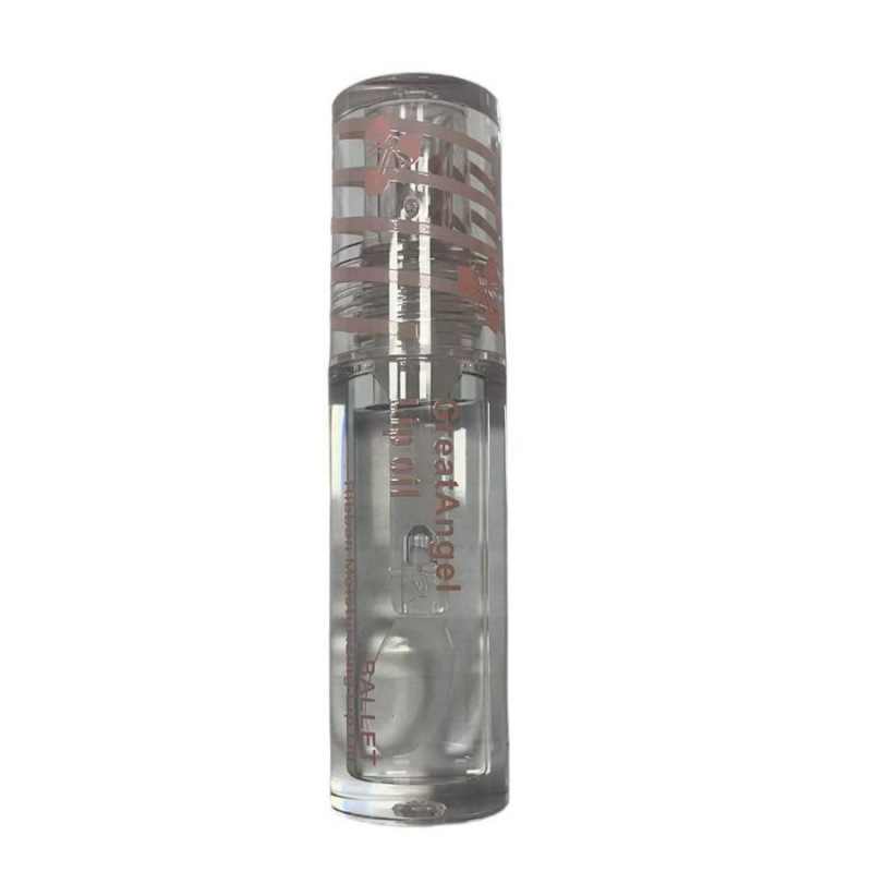 GreatAngel Ballet Ribbon Lip Oil con brillo fino, agua suave, maquillaje transfronterizo de labios de vidrio transparente