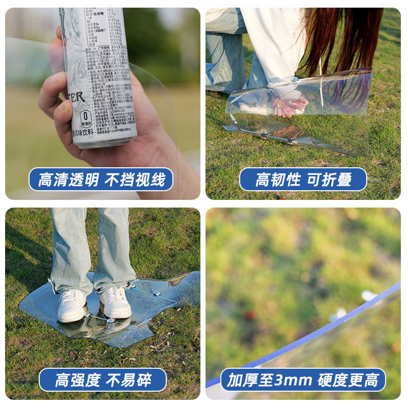 适用于电动车前挡风板高清护手前挡风玻璃踏板车摩托车三轮前挡雨|undefined