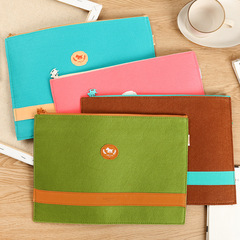 Thickened and Hardened Small Horsehair Felt File Bag A4 Student Storage Bag B5 Felt File Bag Invoice Material Bag