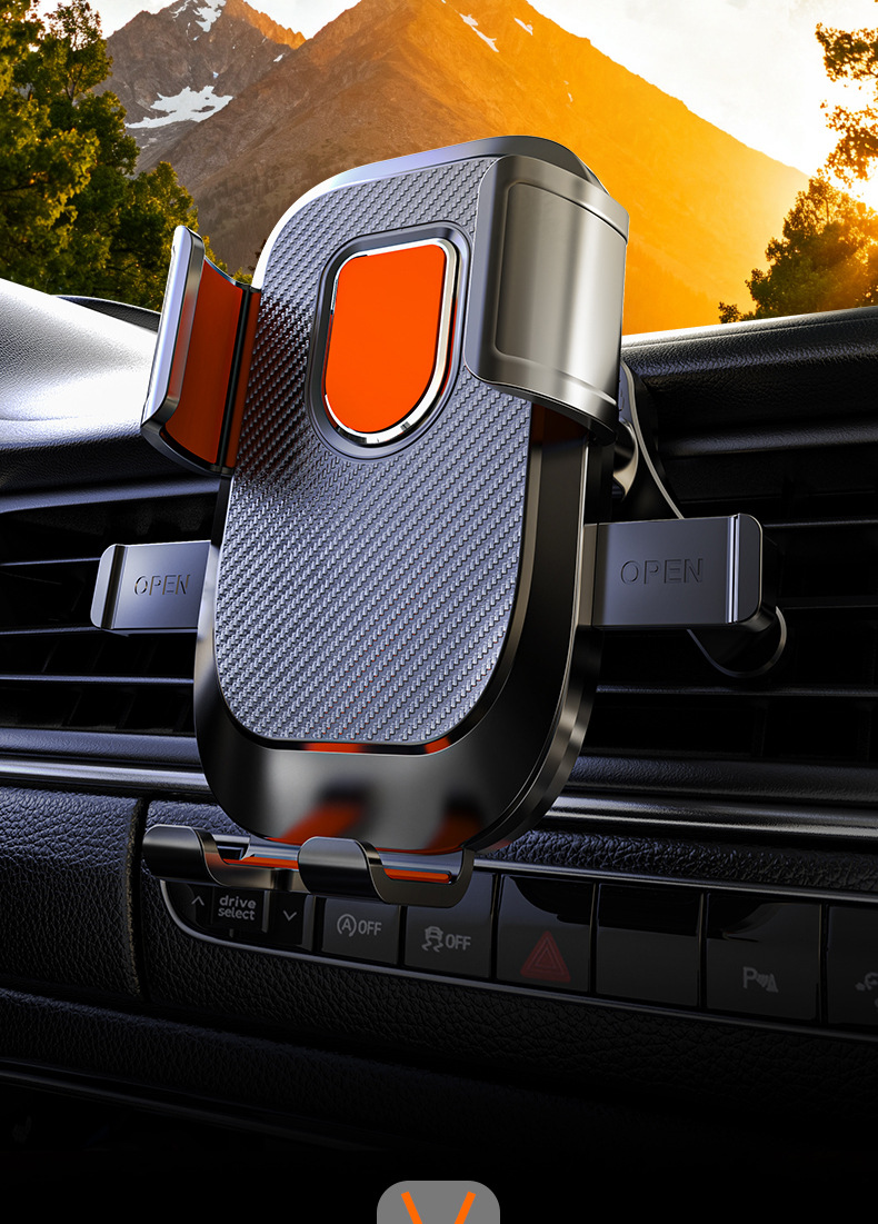 E-Commerce Popular Car Navigation Mobile Phone Holder Suitable for Car Air Outlet Multi-Function Navigation Gravity Mobile Phone Holder