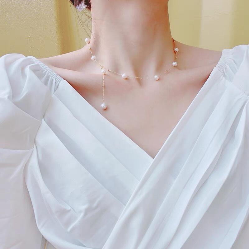 Collana di perle magnetica di lusso donna girocollo elegante_voghion.com