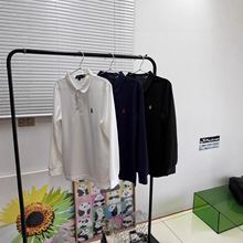 秋季新款男装经典刺绣小马款长袖polo衫秋款绅士商务棉翻领长袖