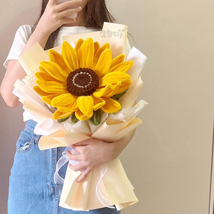 Winning First Prize in One Fell Swoop Sunflower Large Bouquet Twist Stick DIY Material Package Woven Adult Gift High School Exam Gift