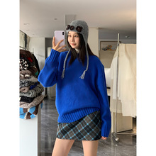 SROOM十三行 全羊毛螺纹纯色基础百搭圆领套头长袖保暖毛衣