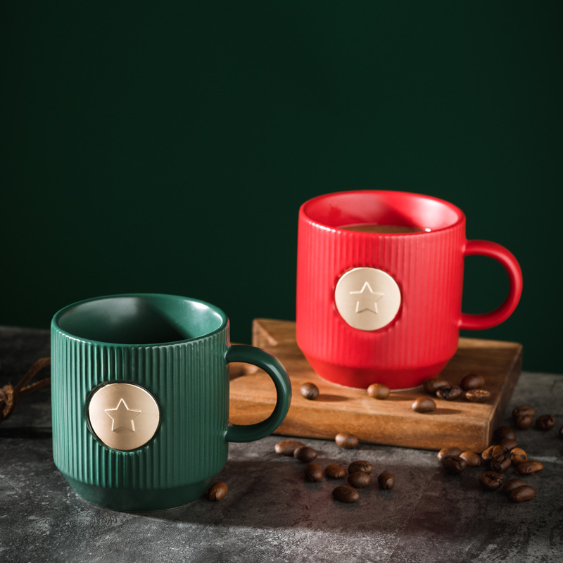 Tazas de cerámica originales, tazas de cerámica de bronce creativas, tazas de café, tazas de agua, tazas publicitarias de logotipo