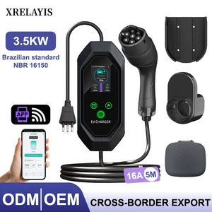 TYPE2 charging station 7KW European standard Tesla AITO new energy vehicle portable on-board charging gun charging station