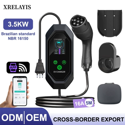 TYPE2 charging station 7KW European standard Tesla AITO new energy vehicle portable on-board charging gun charging station