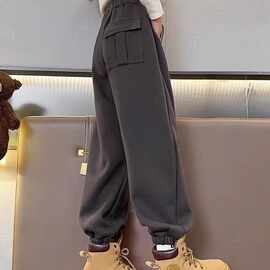 女童裤子2024新款春秋季卫裤洋气儿童运动裤中大童女孩秋装休闲裤