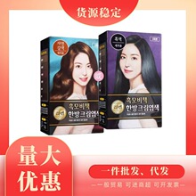 韩国LGReEn润膏韩方染发剂染发膏遮盖白发120g染色