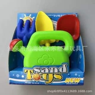 生产跨境热卖儿童花园工具套装 花洒挖沙土铲耙园艺玩具赠品