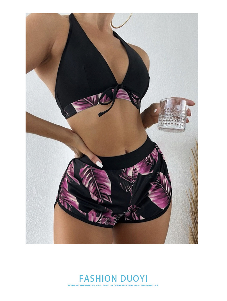 Women's Leaves 3 Piece Set Bikinis display picture 4