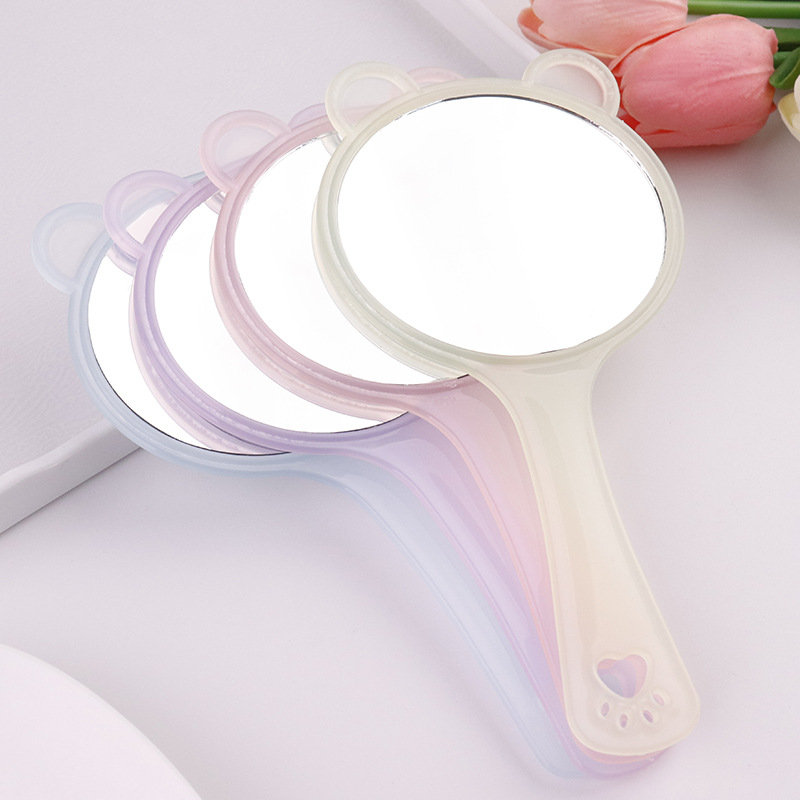 Círculos animados de mano espejo conjunto de peine de cabello para estudiantes colgantes espejo de maquillaje portátil recto peine de cabello fuente al por mayor