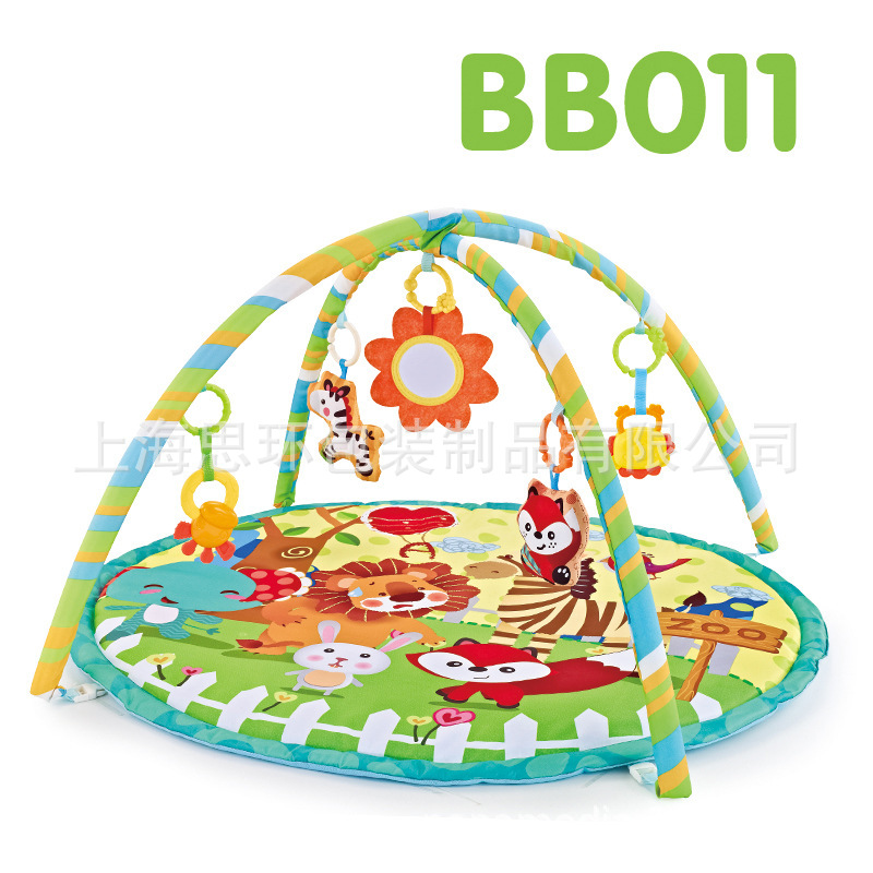 Factory Direct Sales Baby Fitness Stand Educational Toys Exercise Stand Game Activity Space Infant Crawling Mat Round Blanket