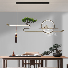 新中式吊灯客厅餐厅吧台中国风长条书房禅意中式创意茶室茶台灯具