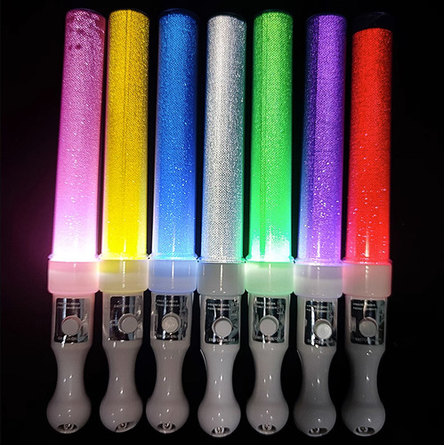 Manufacturer direct supply fluorescent rod concert support silver fluorescent rod children's light toy heart-shaped fluorescent rod 