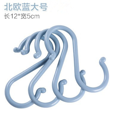 Fabricante en stock multi-funcional S gancho plástico blanco de plástico sin costura Punch-libre cocina del hogar gancho de baño