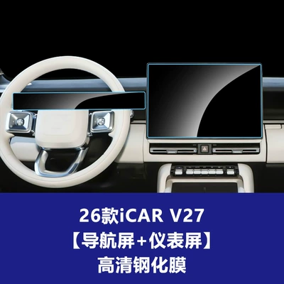 Dashboard Interior Protection Film Supplies, Car interior film - 26-models-of-icar-v27-navigation-screen-instrument-high-definition-tempered-film
