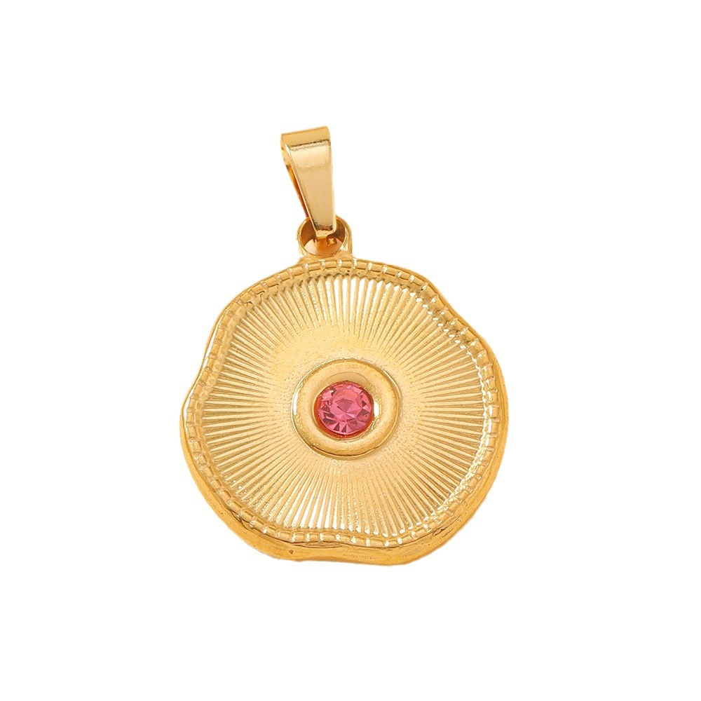 Colgante de acero inoxidable de estilo europeo y americano, collar de brazalete, accesorios de amor creativo, colgante de diamantes DIY